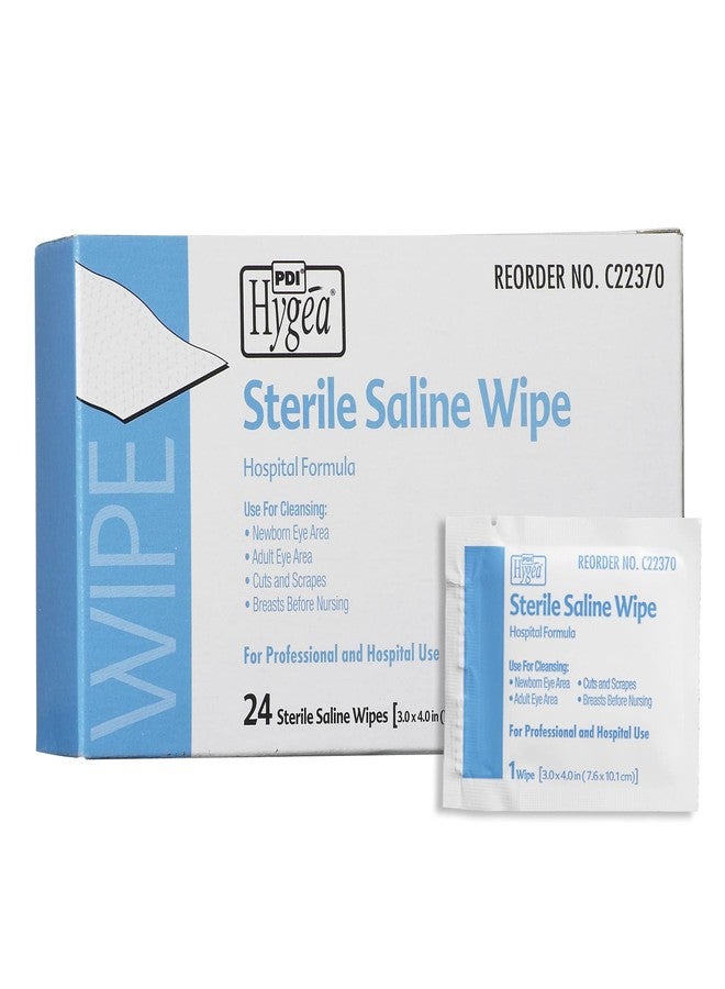 PDI Hygea Saline Wipe, 4 x 6" C22370, 1 Pack 24 Wipes - Image 1